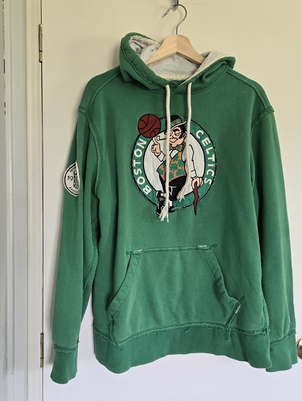 Boston Celtics Adidas Green Pullover Hoodie M
